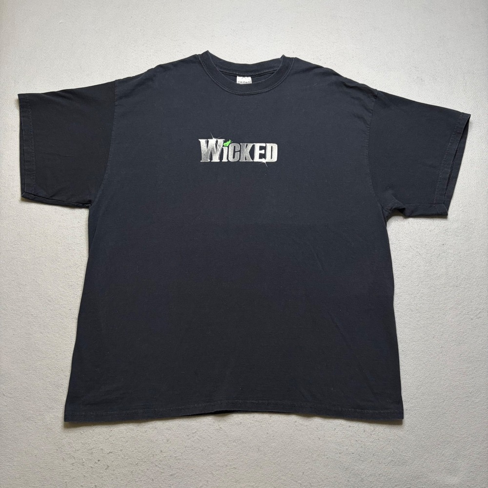 Gildan T-Shirt Men 2XL Black Wicked Musical Defy Gravity Y2K Broadway Graphic